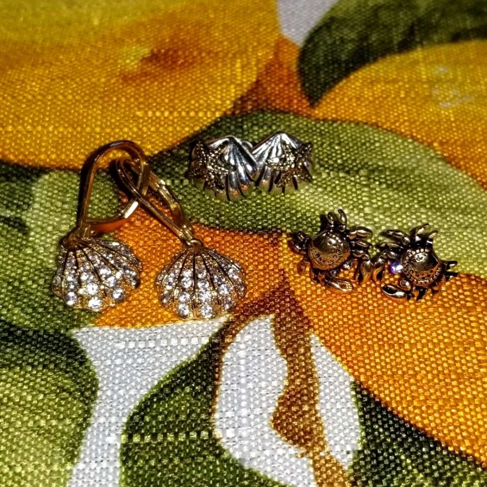 3 pr beach themed earrings,  never worn